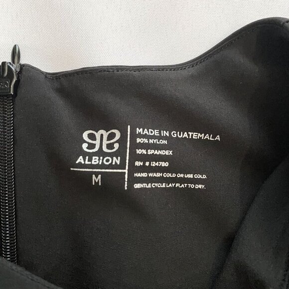 ALBION BLACK RUFFLE NYLON ELASTIC WAIST ROMPER - M - Picture 7 of 9